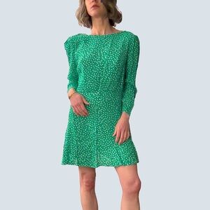 RIXO Emerald Green Low-Back Party Dress